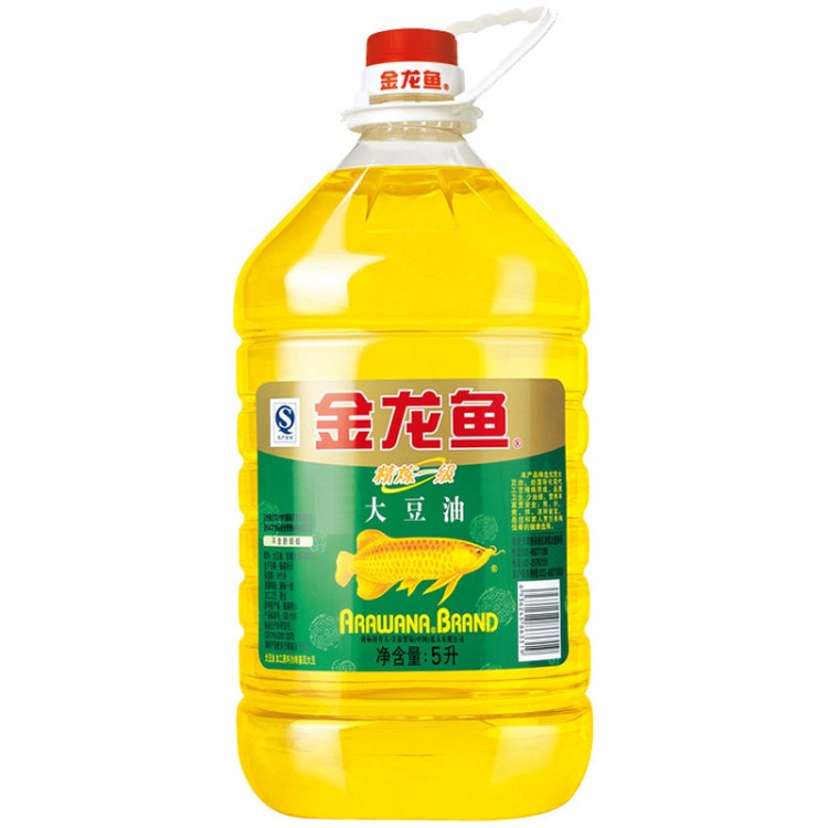 5L金龙鱼精炼一级大豆油色拉油烘焙炒菜多用途团购优惠食用油包邮