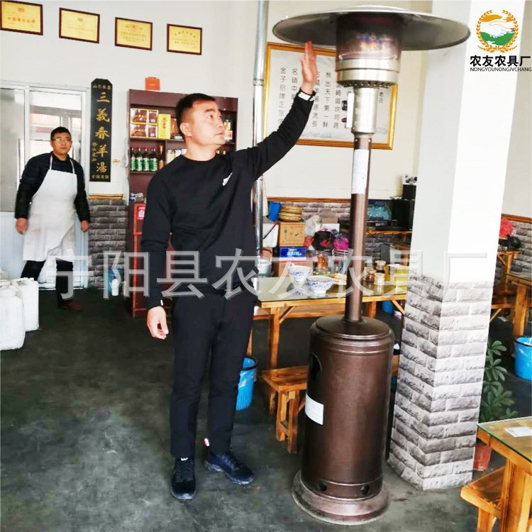 室内燃气取暖器家用伞形立式取暖炉庭院户外可移动式煤气取暖机