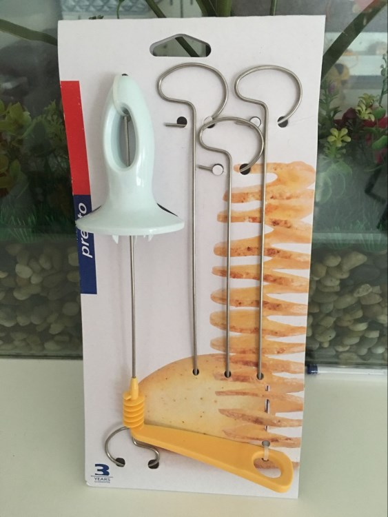 Spiral potato cutter PRESTO 4spits旋转薯塔器螺旋土豆切片刀串