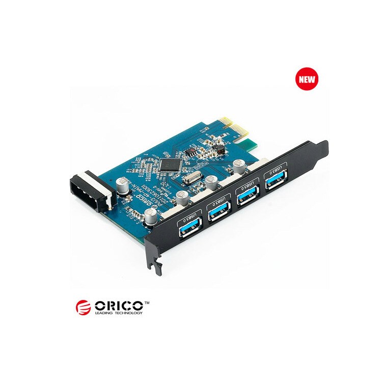 ORICO PVU3-4P台式PC电脑PCI-E转USB3.0四口扩展卡USB分线器