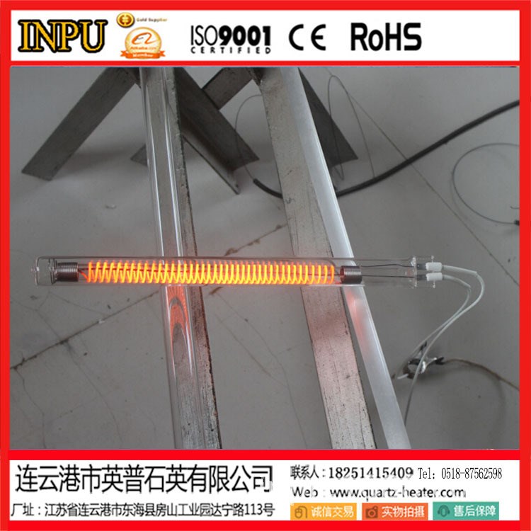 烧烤炉用的单头石英发热管  单端碳纤维一头出线的加热管