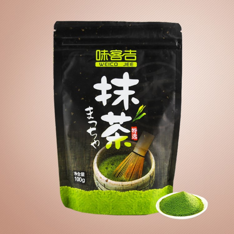 批发 味客吉抹茶粉 100g*100/箱 绿茶粉奶茶原料冰淇淋 日式蒸青