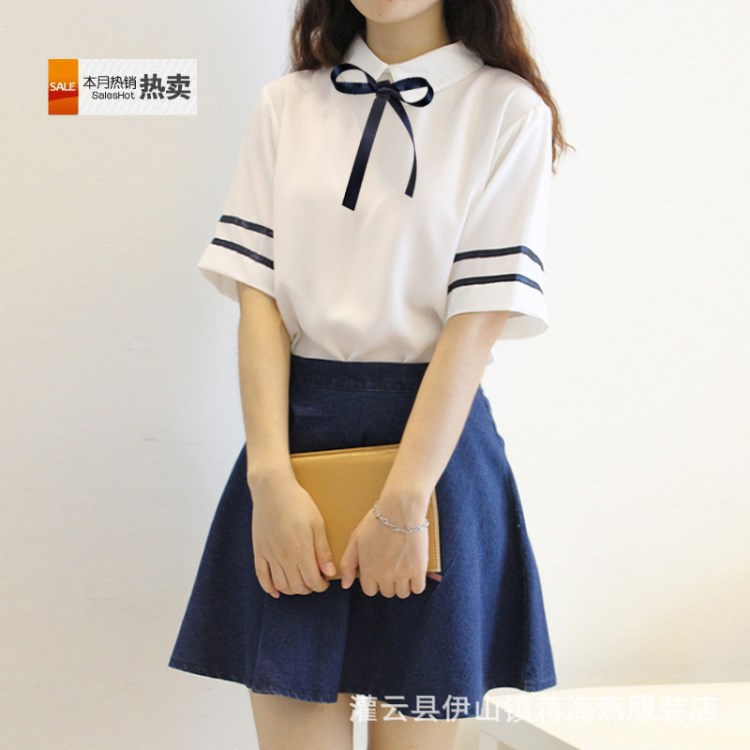 英伦海军风水手服 日韩校服 JK制服学生装 毕业班服学院风套装