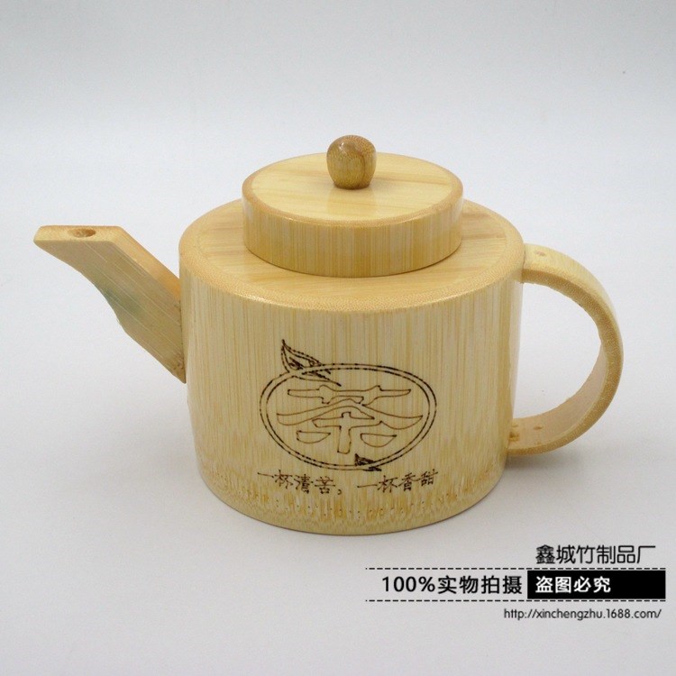 厂家直销竹制工艺品茶壶水杯竹酒壶旅游纪念品可定制加logo