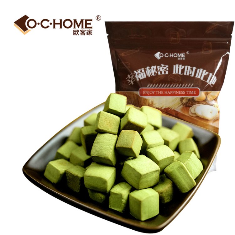 【欧客家】抹茶小石头好吃的休闲美食品小吃零食店 150g