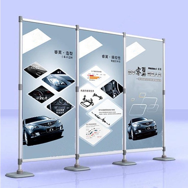 批发加强铝合金弹簧展架 户外广告喷绘背景展架 便携式拉网展架