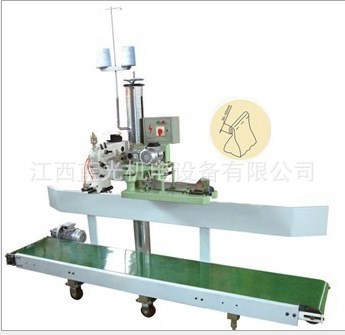 25公斤粉剂自动折边输送缝包机 粉体折边封口机械 粉末卷边封包机