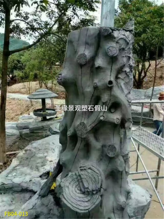 塑石假山假树 生态园大门山庄庭院 仿真古树大树造型树塑石假树