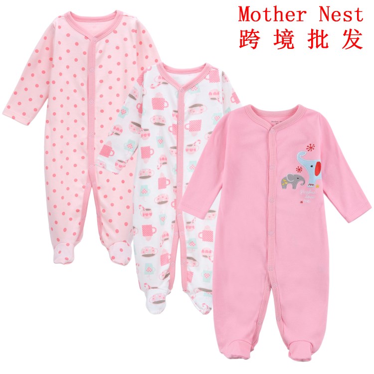 2018baby clothes新款婴儿服装包脚爬服连体衣爬服棉服carter A