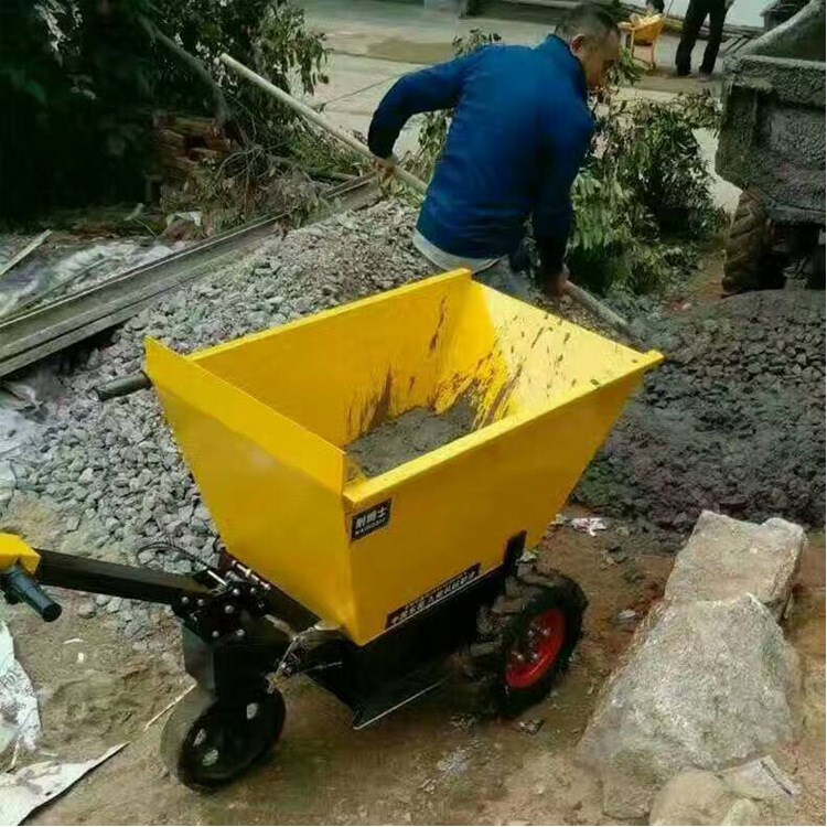 手推电动小型运输车 建筑工地施工用手推三轮车