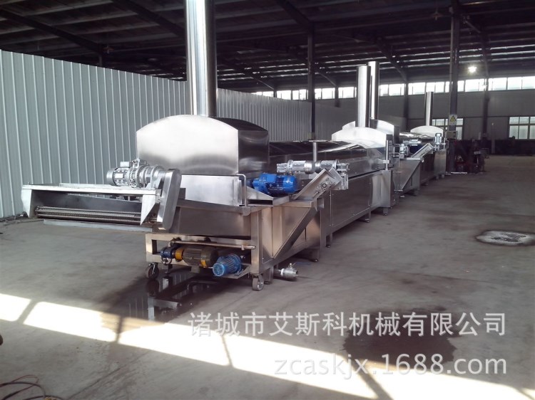 厂家自动出料油炸机 不锈钢油炸机 食品油炸生产线设备价格