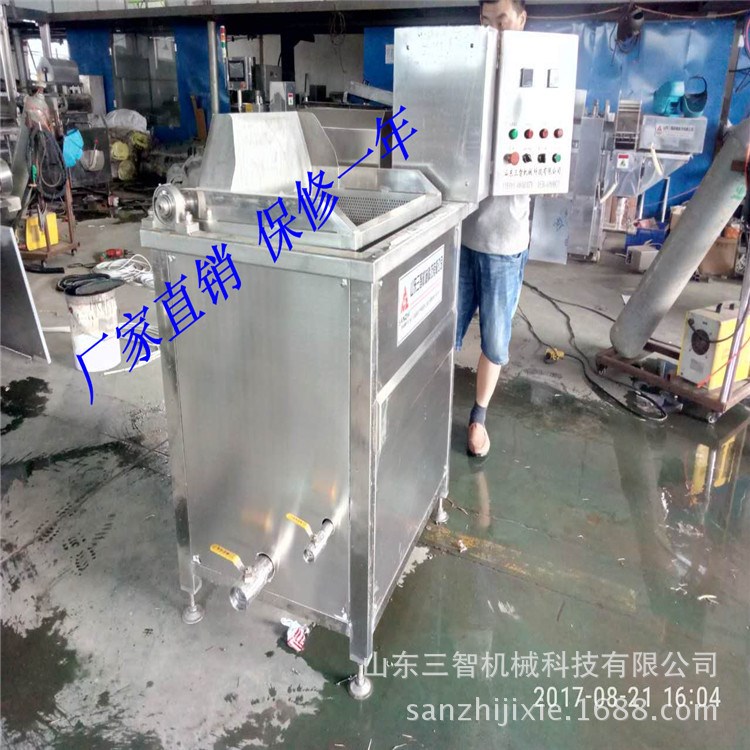 厂家直销油水混合油炸机 小型油炸机价格 自动出料油炸机