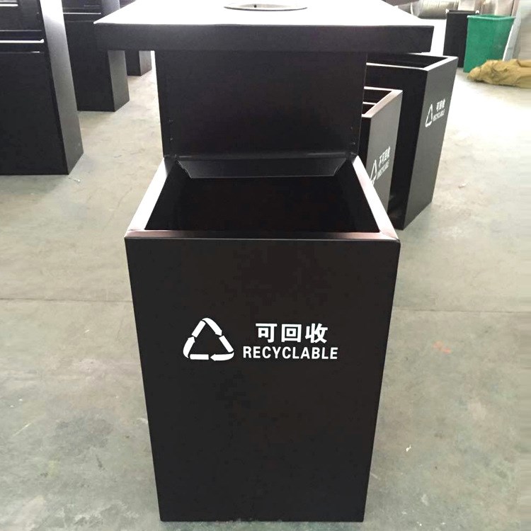 厂家供应 户外垃圾桶果皮箱 大号室外环卫带烟灰盖垃圾桶