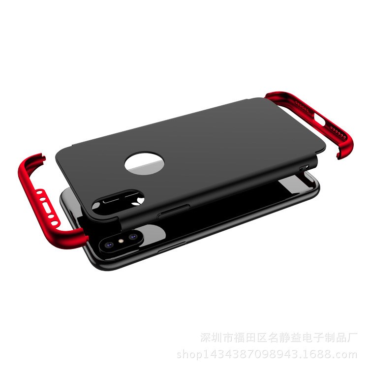 iPhonex三合一喷油保护套6s手机壳 三段式苹果7/8plus防摔壳现货