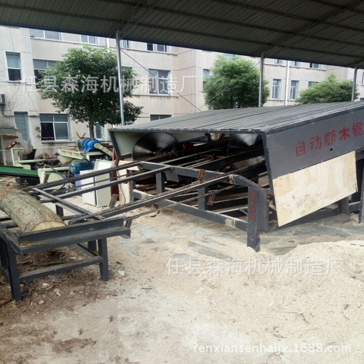 原木锯木机 木材断料锯 自动截木机多节分段锯 木材切割机