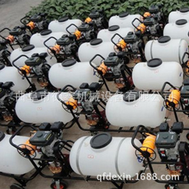 厂家供应大型经济实用推车式打药机汽油动力易操作玉米除草打药机