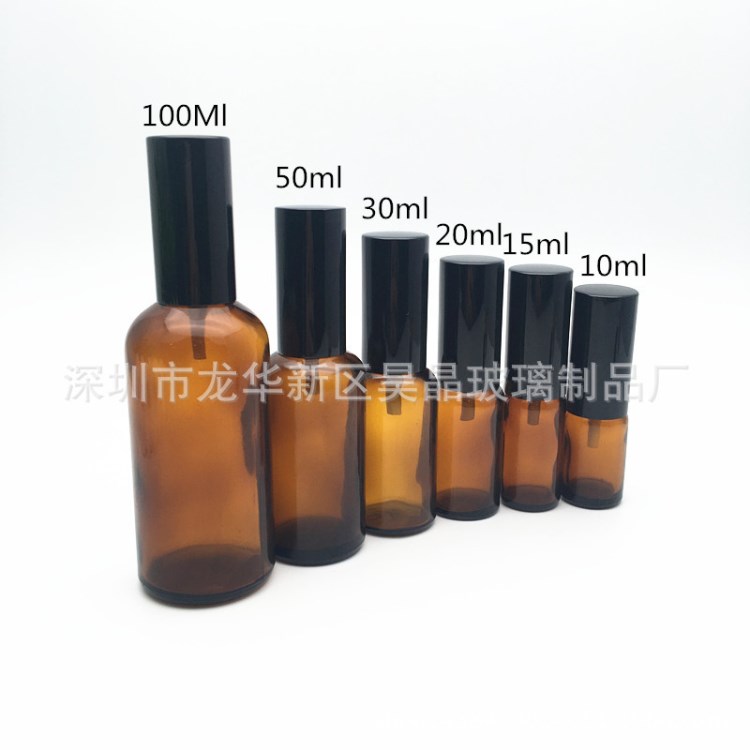 茶色玻璃i精油瓶 透明玻璃瓶 50ml玻璃精油瓶 100ml精油瓶 喷雾瓶