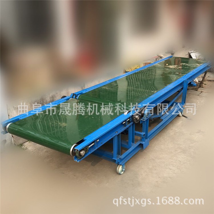 1米带宽水平皮带机 电动滚筒式皮带机 箱货运输上料机