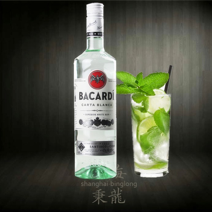 Bacardi/百加得40度白朗姆酒750ml 烘焙朗姆酒鸡尾酒