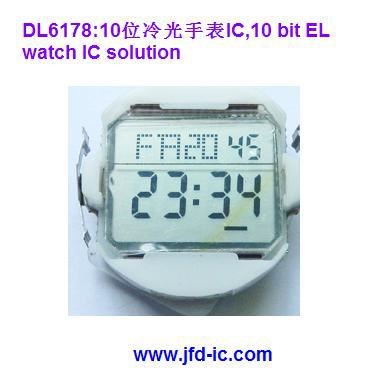 DL6178:十位冷光手表IC,3V供电,3键操作有键音