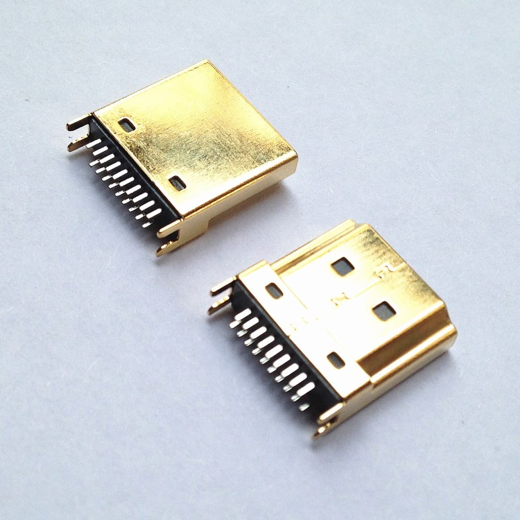 HDMI A TYPE公头 夹板HDMI A 公 板端HDMI 公头HDMI连接器