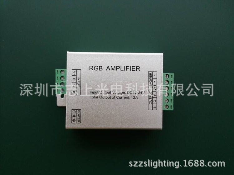 RGB放大器LED七彩灯条信号中继器放大器12V功率放大控制器144W