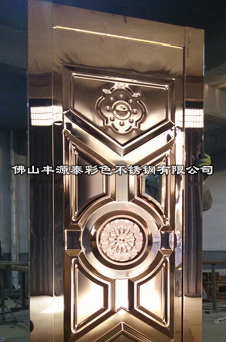 山东临沂不锈钢KTV压花门板  酒店豪华包厢不锈钢压花门生产厂家