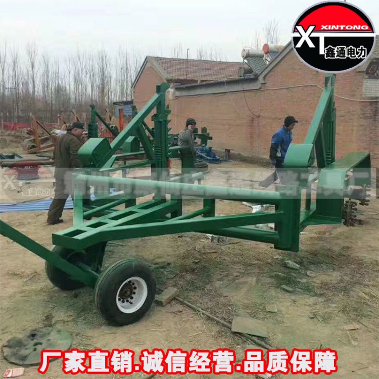 钢线车/小型电缆拖车/小型炮车/液压钢线拖车