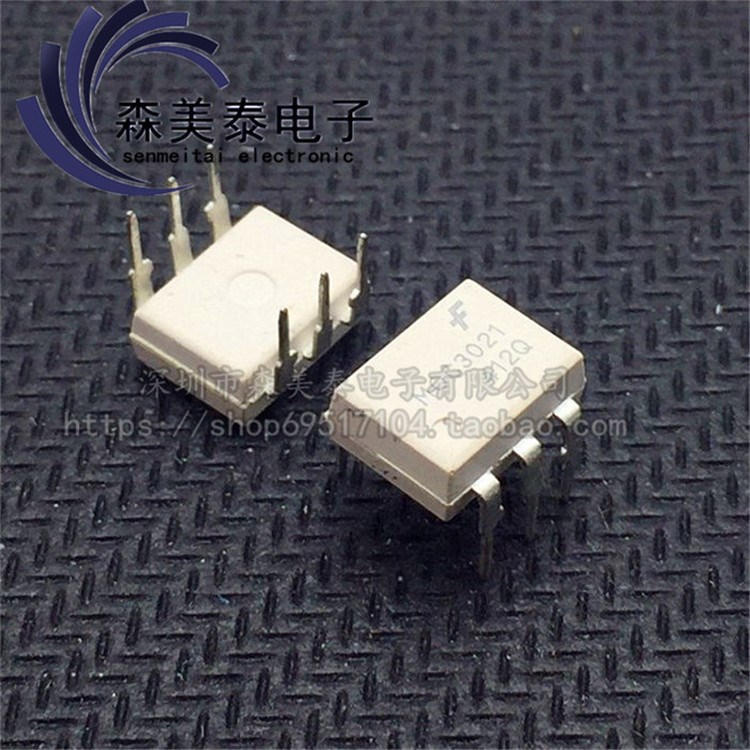 直插 MOC3021M 光隔离器 - 三端双向可控硅/SCR输出 DIP-6