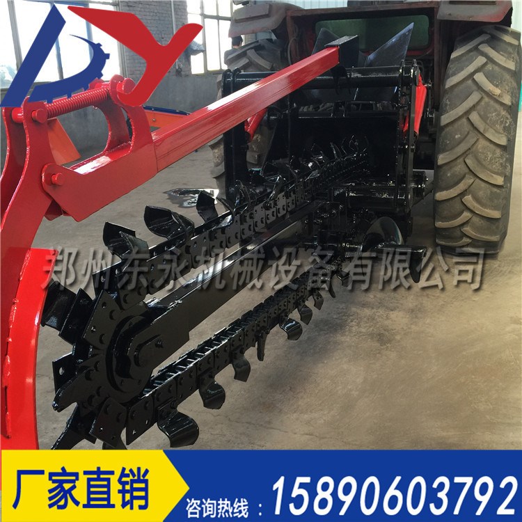 电缆冻土挖沟机 混凝土沥青路面开沟机 双链式地埋线工程开沟机