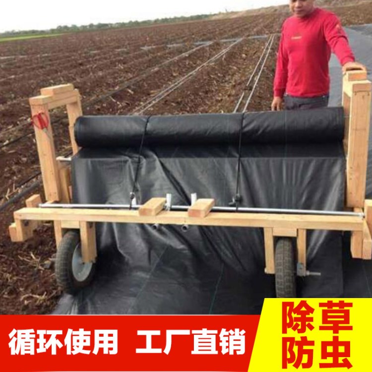 厂家直销80g编织农用黑色PP防草布除草布园艺地布定制批发