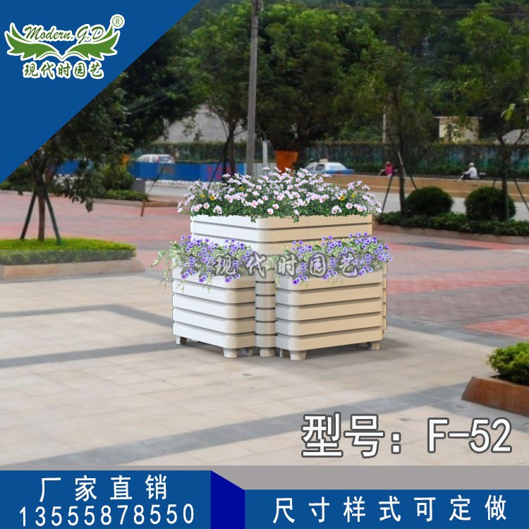 户外花箱PVC花箱大花盆PVC花盆长方形花槽花池种树盆护栏种花