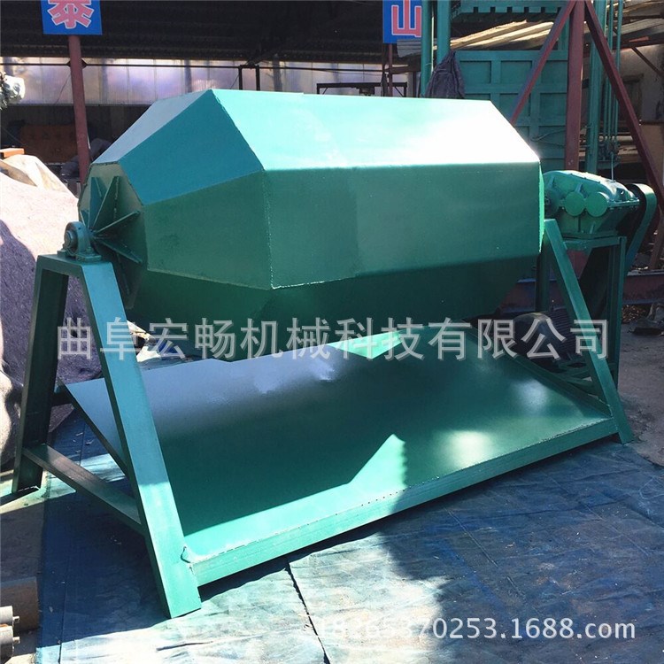 丹东 鹅卵石打蜡表面光亮研磨机  六角滚筒抛光机 铜件去油除锈机