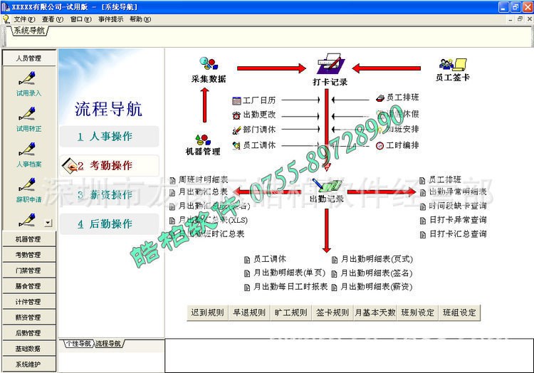 供应皓柏考勤系统　感应式IC读卡机　打卡机