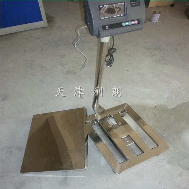 TCS-300kg不锈钢防水电子秤 50*60cm防水电子台称 全不锈钢电子称