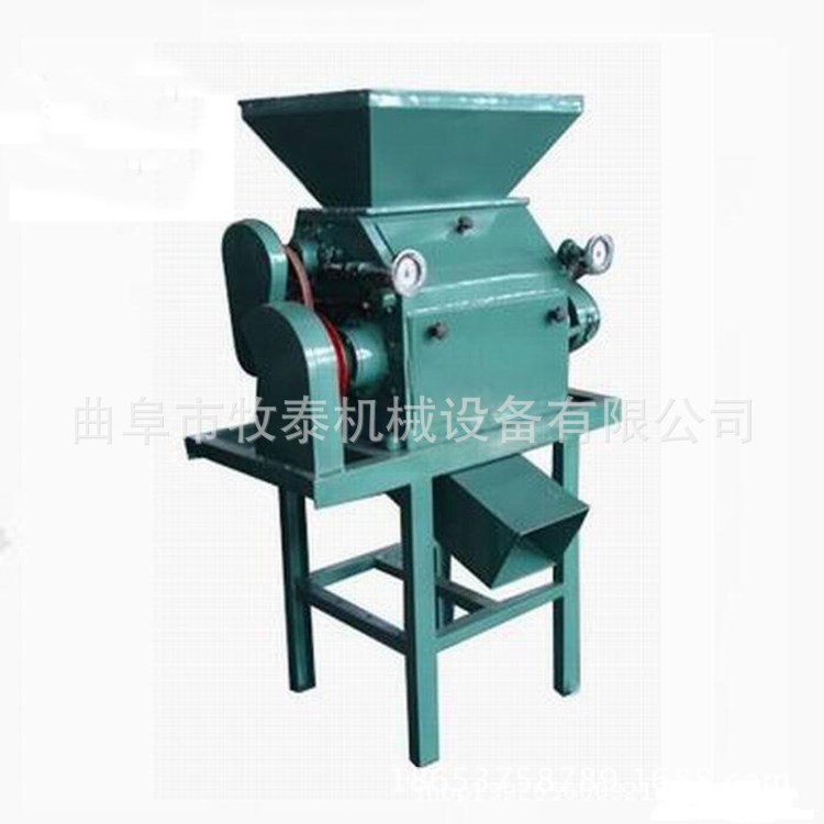 易操作两相电家用型对辊粉碎机 高粱破碎机挤扁机 黑豆黄豆豆扁机