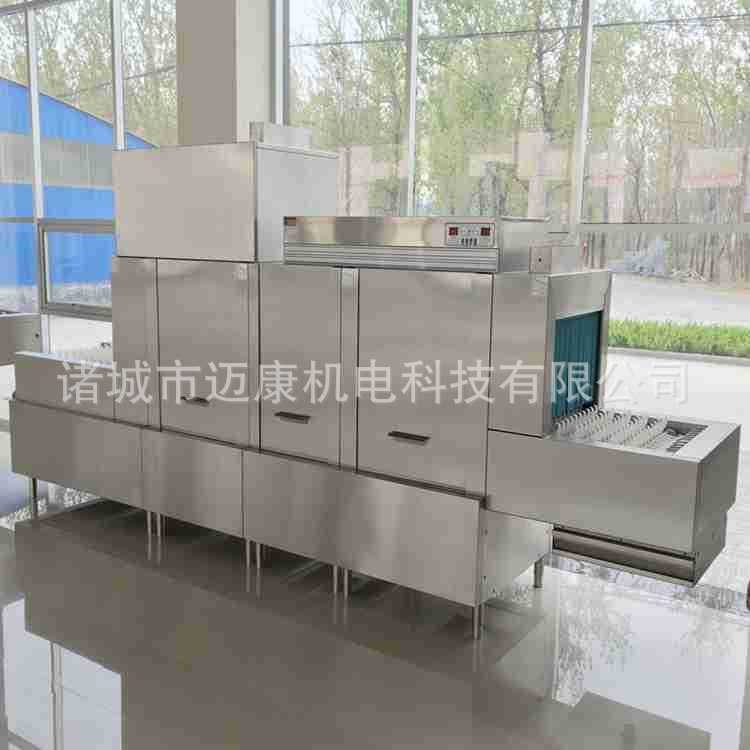 不锈钢餐盘餐具清洗烘干流水线 清洗消毒烘干一条龙服务