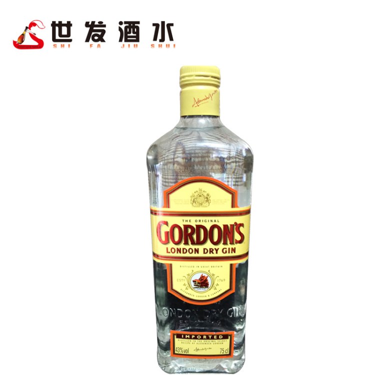 洋酒批发 哥顿金酒 英国蒸馏酒 750ml*1瓶 长期供应 蒸馏酒