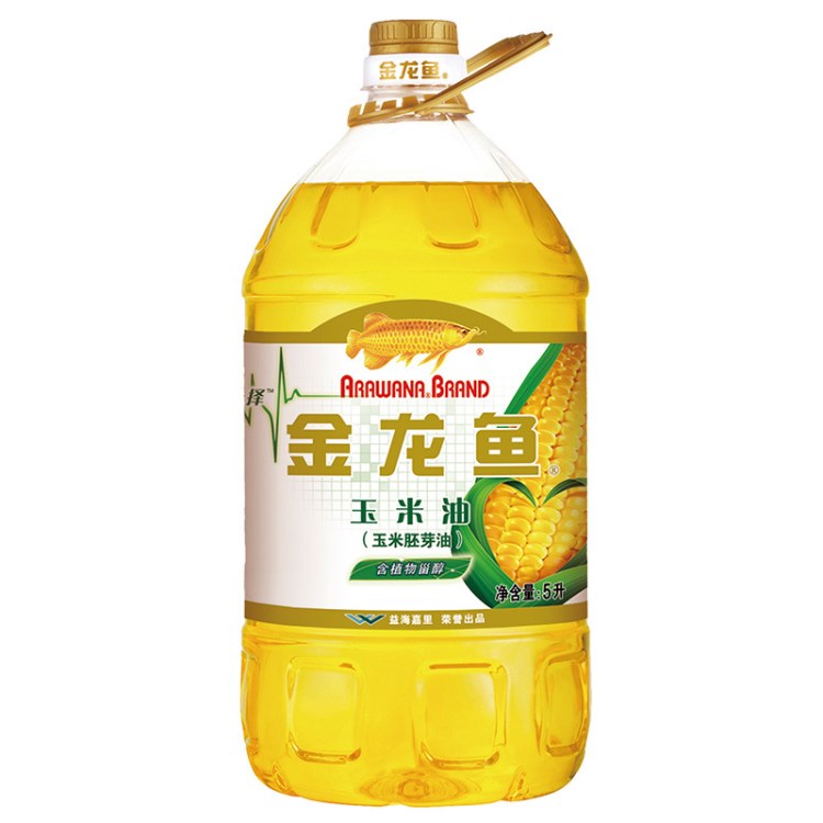 金龙鱼 玉米油 5L/瓶 物理压榨含植物甾醇食用油 清淡口味