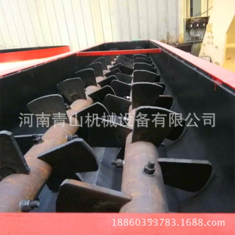 双轴螺旋搅拌机 粉尘加湿搅拌设备 多功能强力双轴搅拌机