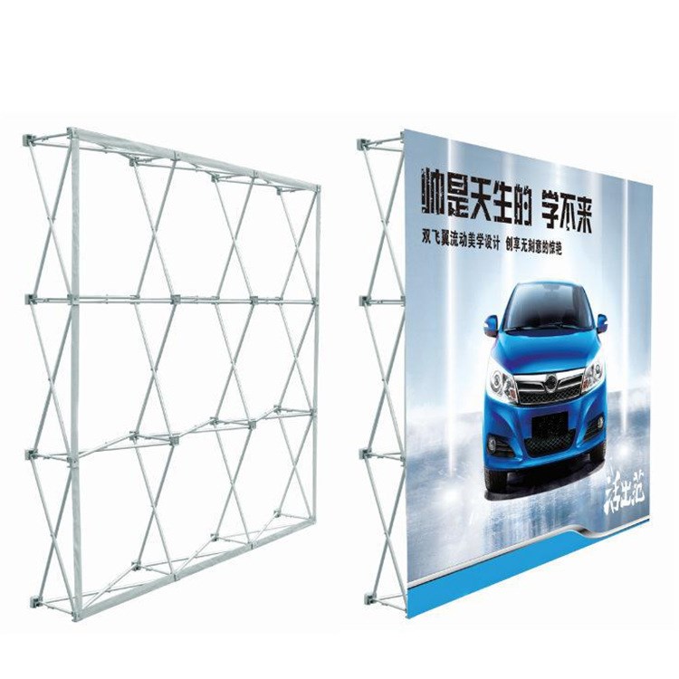 批发新款拉网展架前台定制快幕秀广告展示架弹力布快幕秀展示架