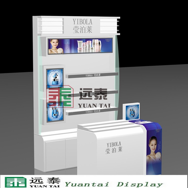 灯箱海报画亚克力LOGO化妆品展柜|化妆品亚克力道具展示台G-B112