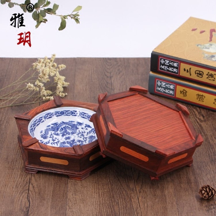 实木烟灰缸木质中式红木办公室木制木头创意个性复古大号仿古客厅