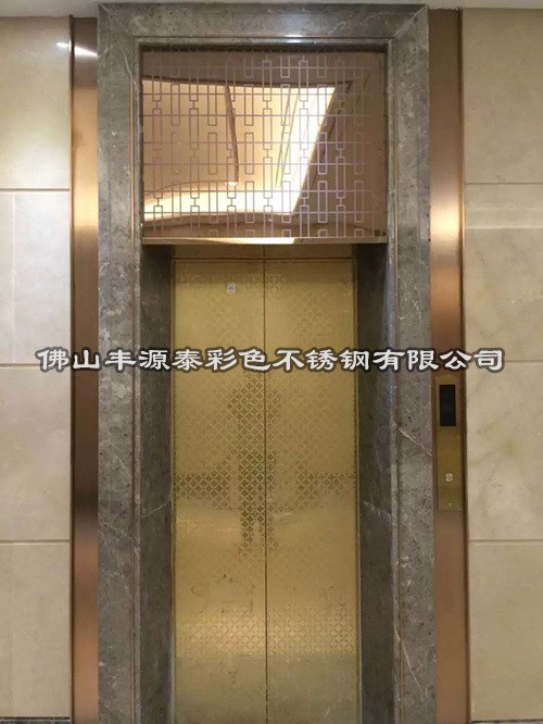 唐山天津电梯厅不锈钢装饰　电梯门不锈钢装饰花纹玫瑰金板价格