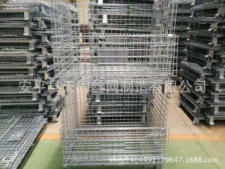 厂家直销折叠仓储笼 金属周转笼 深圳蝴蝶笼 铁笼子 移动仓库笼