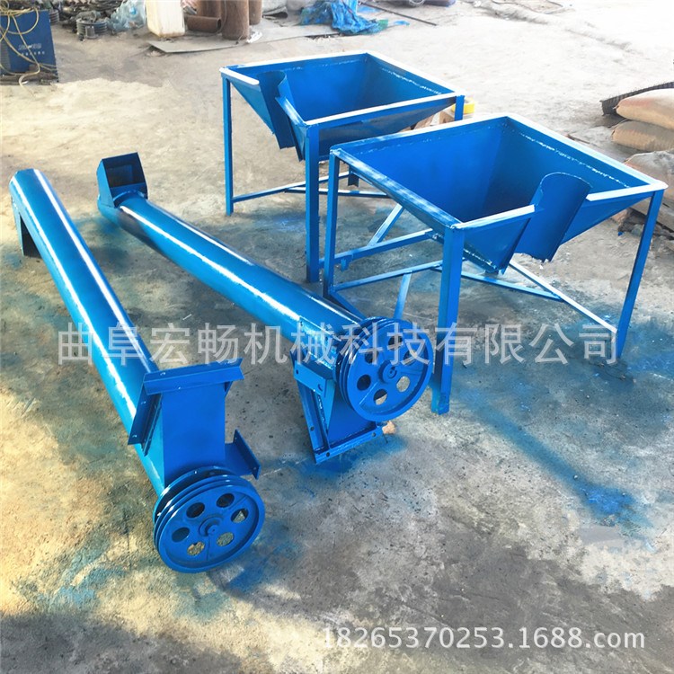 塑料颗粒装仓垂直管式螺旋提升机   不锈钢材质倾斜螺旋加料机