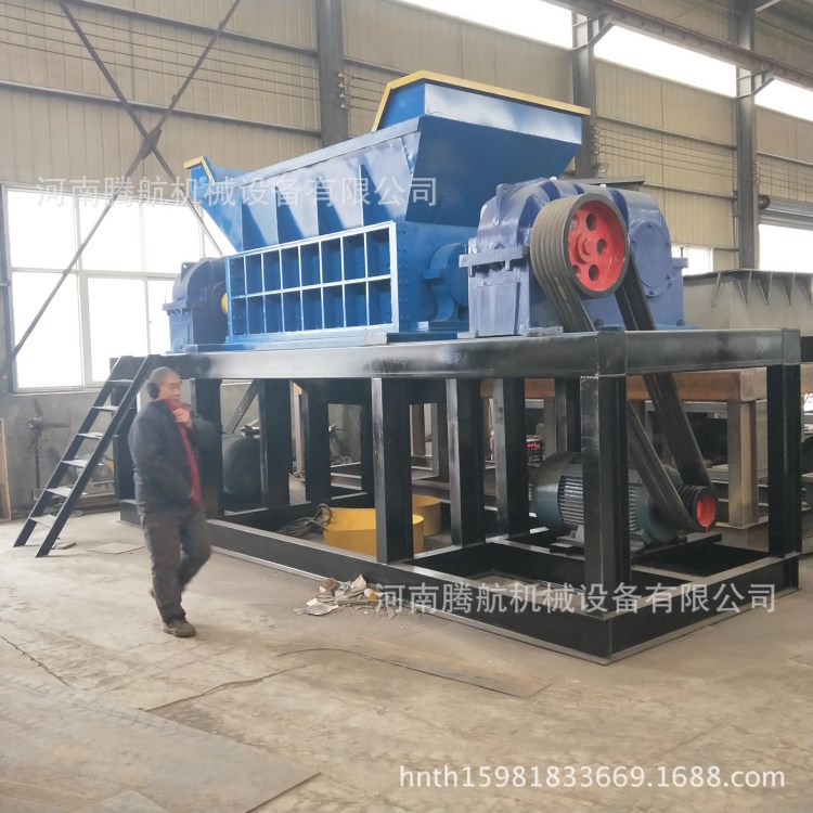 大型金属双轴撕碎机 金属废铁破碎机设备 铁销铁皮压块撕碎机价格