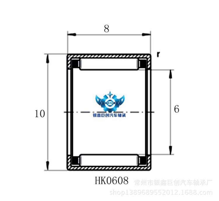 批量生产 电动高速HK0608工具轴承 微型精密机械类滚针轴承