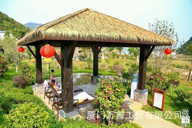 广东深圳园林景观湿地公园仿真PVC茅草塑料茅草树脂茅草铝质茅草