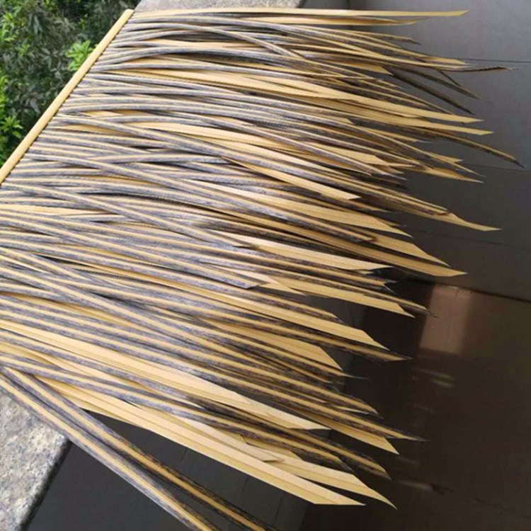 辽宁丹东公园景区度假山庄仿真铝质茅草防火塑料草仿茅草厂家批发